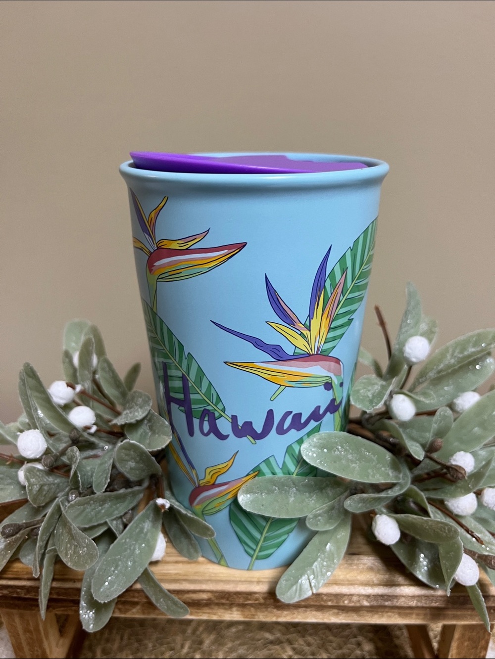 Starbucks Hawaii “ Bird of Paradise” Travel Mug 12 fl.oz Tumbler